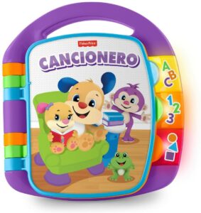 CANCIONERO fisher-price libro interactivo - morado o rosa -