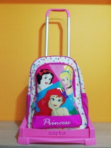 MOCHILA SAFTA CON CARRO GRANDE PRINCESS DISNEY