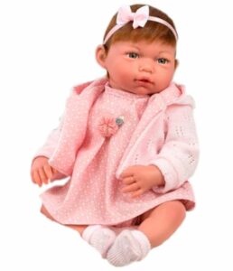 BEBÉ REBORN DANIELA 38 CM CON PELO GUCA
