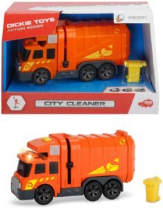 Camión de Basura City Cleaner con Cubo, Luz y Sonido,