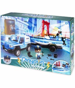 Pinypon Action - Pickup de Policía con Lancha
