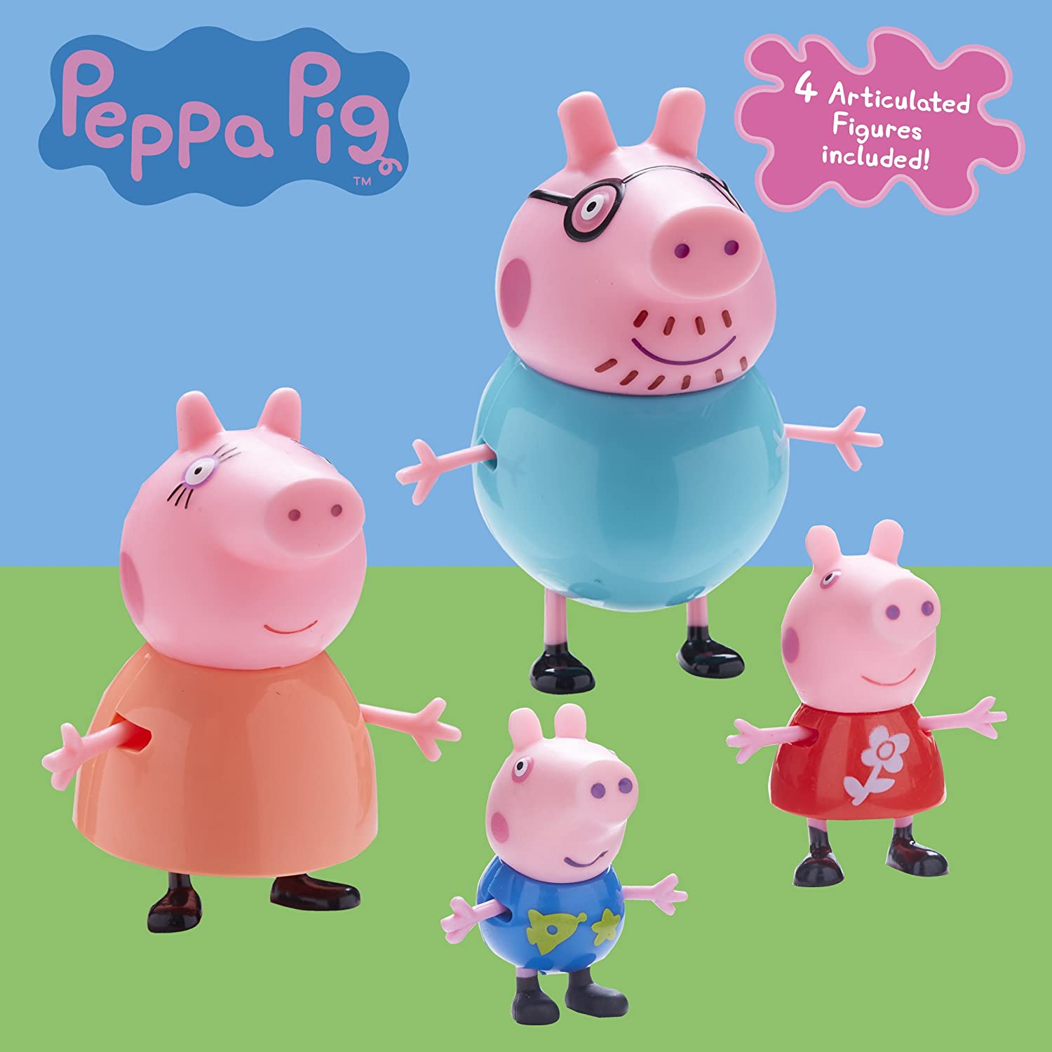 PEPPA PIG SET FAMILIA 4 FIGURAS