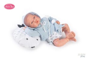 Muñeca Antonio Juán 33225 recién nacido con cojín pececito