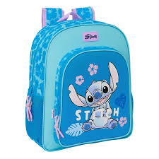 Mochila con carro evolution Stitch azul Safta