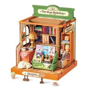 Maqueta de madera Librería DIY Rolife