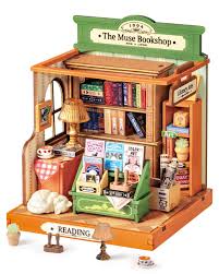 Maqueta de madera Librería DIY Rolife