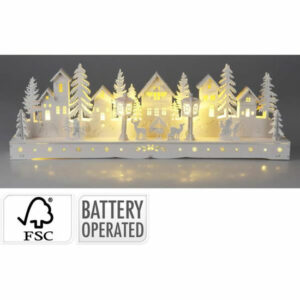 CASA MADERA C/LED 45CM
