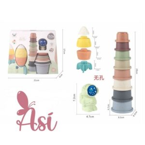 JUGUETE PARA EL BAÑO BEBÉ 5-8 PIEZAS TEMÁTICA ESPACIAL