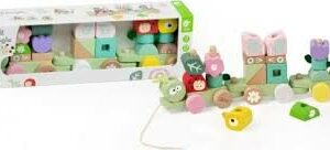 Arrastre con bloques jungla classic world tren de madera