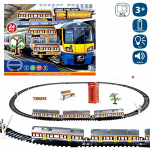 PISTA TREN 3 VAGONES SUBWAY 462CM C/LUZ Y SONIDO