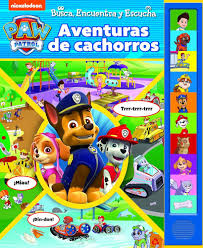 Libro Aventuras de cachorros busca encuentra y escucha patrulla canina