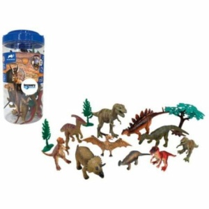 BOTE DE ANIMALES SURTIDOS DINOSAURIOS, GRANJA ... 13PZ