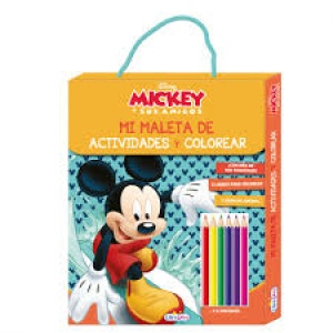 Mickey y sus amigos mi maleta de actividades y colorear libro divo