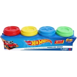 PLASTILINA HOT WHEELS 4 BOTES 56GR