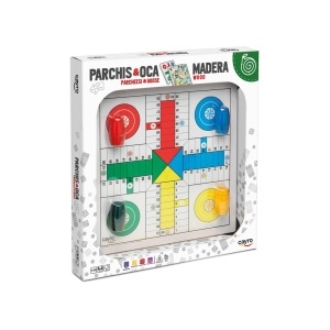 TABLERO PARCHÍS/OCA CON ACCESORIOS DE MADERA